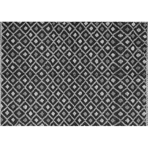Ahgly Company Indoor Rectangle Abstract Gray Modern Area Rugs, 5' x 8'