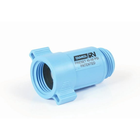 Camco Plastic Water Pressure Regulator - Prevents Damage To RV Water Hoses and Pumps From Inconsistent Water Pressure, Lead Free - (40143)