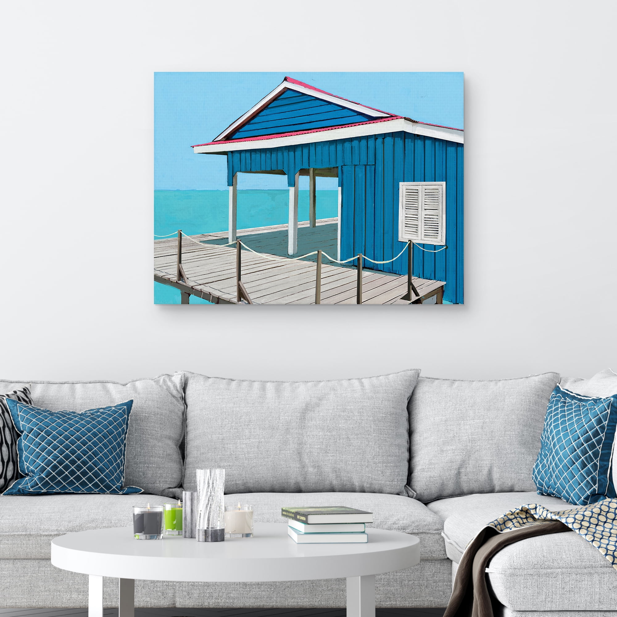 Beachy Blues by Studio Arts Canvas Art Print
