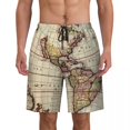 thumbnail image 1 of Men Board Shorts World Map Y2K Funny Swimming Trunks Colorful Geographic Quick Dry Trendy Large Size Beach Shorts, 1 of 5