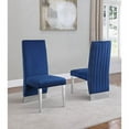 thumbnail image 4 of 5pc. 68" x 40" Glass Dinette Set with 4 Chairs and Silver Stainless Steel, 4 of 4