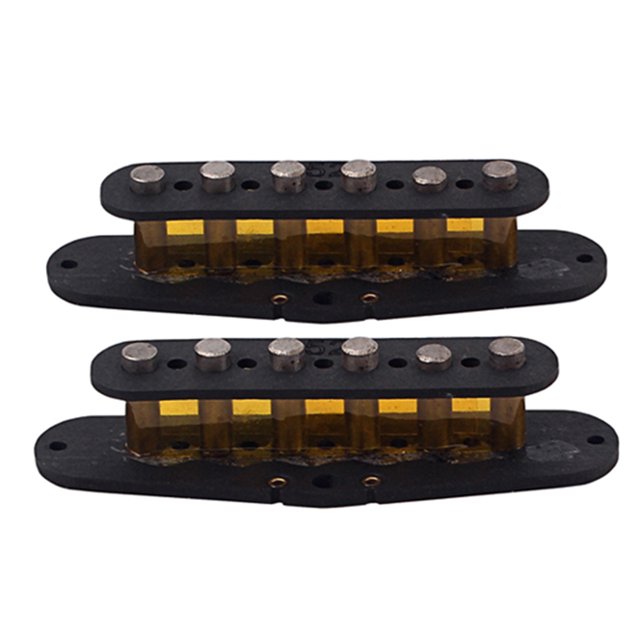2pcs Alnico Guitarra eléctrica Pastilla de bobina simple Humbucker Slug Bobbin Cover HOMEMAXS MX8334784
