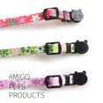 thumbnail image 5 of Visland 1 Pack Floral Cat Collar with Bell Kitty Puppy Breakaway Collar with Flower Charm Adjustable Soft Neck Collar for Small Dogs Other Small Pets, 5 of 7