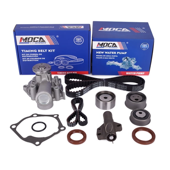 MOCA AUTOPARTS Timing Belt Kit with Tensioner Water Pump Fit for 2007-2012 Mitsubishi Galant 2.4L & 2008-2012 Mitsubishi Eclipse 2.4L