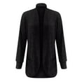 thumbnail image 4 of Scyoekwg Sweaters for Women Open Front Cardigan Sweater Coat Loose Trendy Long Sleeve Fall Sweaters Casual Lightweight Solid Color Sweater Cardigan(Black,L), 4 of 8