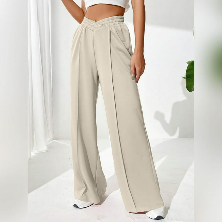 Amazon.com: Wide Leg Suit Pants for Women Spring Autumn High Waist Casual  Female Long Trousers Khaki Elegant Straight Baggy Pant: Clothing, Shoes &  Jewelry