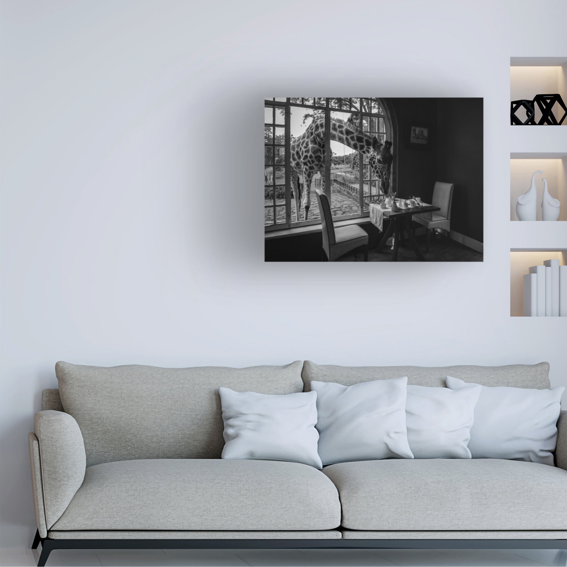 Canvas Wall Art - Jie Fischer 'Breakfast Time' Wall Art for Living Room, Bedroom, or Office D?cor by Trademark Fine Art - 47 x 35 Inches