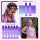 thumbnail image 4 of Extensiones de cabello trenzado de morado a rojo claro, peluca sintética de color trenzado, peluca con trenzas para mujeres y niñas, con pelo falso., 4 of 7