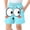 Blue, variant on Boys Bermuda Summer Loose Athletic Print Elastic Drawstring Waist Quick Dry Breathable Beach Surf Swim Shorts with Side Pockets