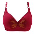 thumbnail image 5 of Gymayou Wire-Free Full Coverage Bra for Middle-Aged Elderly Women Adjustable Shoulder Straps Gentle Support Anti-Sagging Comfort Everyday Underwear Wine M, 5 of 8
