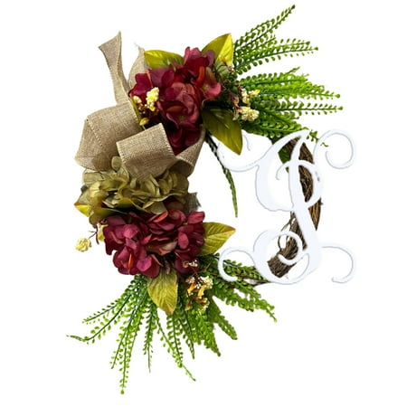 

XiLanHUA Christmas Unique Last Name Year Round Front Door Wreath With Bow Welcome Sign Wreath Idea 26 Letter Farmhouse Wreath for Front Door Spring Seasons Outdoor Hanger Decoration Gift (A Z)