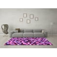 thumbnail image 3 of Ahgly Company Indoor Round Abstract Purple Contemporary Area Rugs, 7' Round, 3 of 4