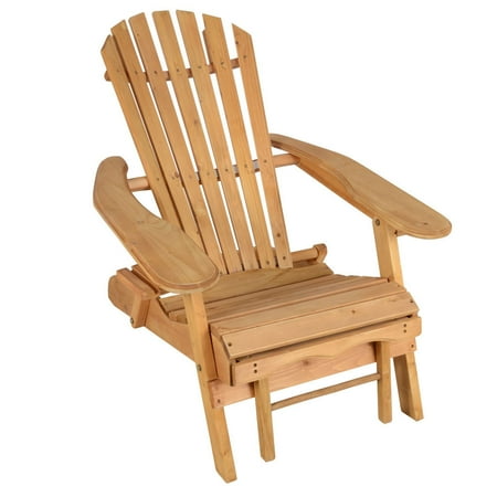 Adirondack Chairs With Retractable Ottoman - Poly Folding 