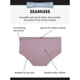thumbnail image 4 of Fruit of the Loom Women's No Show Seamless Underwear, Amazing Stretch & No Panty Lines, Available Size, Brief-10 Pack-Blue/Purple/Grey, 11 Plus, 4 of 7