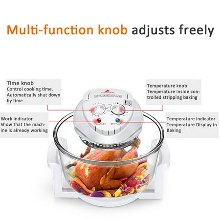 12.68qt 1300W Infrared Convection Oven Roaster Turbo Air ...