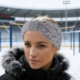 thumbnail image 2 of Unique Bargains 1 Pc Women's Warm Headband Winter Ear Warmer Bow Head Wraps Light Gray, 2 of 6