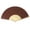 J003- Coffee, variant on Vintage Hand Fan, 7 In, Oriental Fan, Solid Color Plain Paper, Foldable Cooling Fan, Party Decor, Prop, Dark Orange, 1 Pc