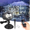 thumbnail image 1 of Snow Projector Outdoor Christmas Projector Lights with Remote Control and Timer IP65 Waterproof LED Snowflake Projector for Xmas Garden Holiday House Show Home Party Wedding Decorations, 1 of 5