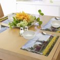 thumbnail image 4 of Ambesonne Windmill Place Mats Set of 4, Serene Garden Tulips, Standard Size, Multicolor, 4 of 6
