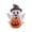 A003- Style C, variant on Halloween Decorations Spooky Cute Ghost Pumpkin Resin Tabletop Figurine Vintage Halloween Decor for Indoor Outdoor Yard Porch Mantel Home Party Single Piece Halloween Decor