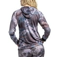 thumbnail image 3 of Hello Mello Dyes The Limit Lounge Hoodie Lightweight Tie Dye Long Sleeve Sweater, Purple (Women's), 3 of 7