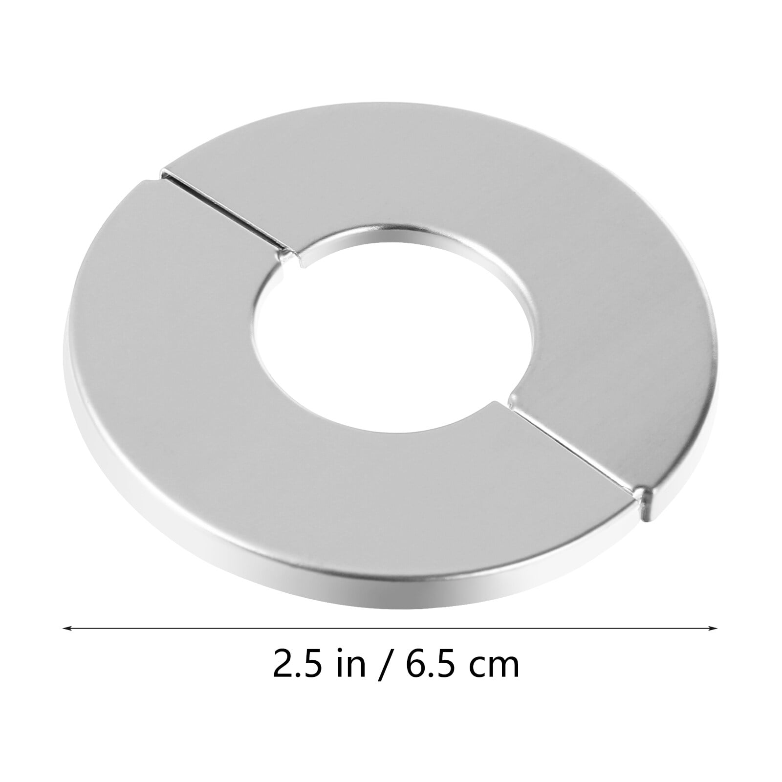 WASHWEPE Stainless Steel Hole Cover Silver For Drain Line Wall Hole 5Pcs 2.6X2.6X0.2In