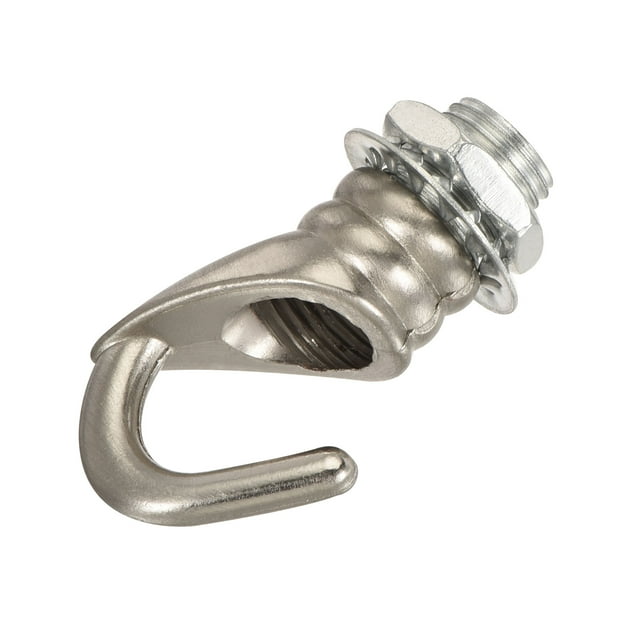 Unique Bargains Alloy Ceiling Hook 23mmx31mm for Ceiling Pendant Light Plate Nickel