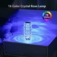 thumbnail image 2 of 16 Color Crystal Rose Night Light with Touch Control, USB Rechargeable Crystal Table Lamp, Bedside Lamp for Room Decoration, 2 of 16