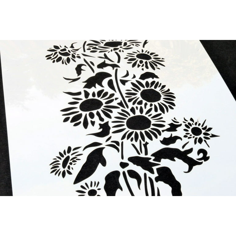 Flower Stencils 5 PACK for Wall Decore painting Crafts Art Model Tattoo  Auto