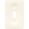 Brainerd Ceramic Single Switch Wall Plate, Bisque