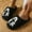 Black, variant on Halloween Women Ghost Slippers Cute Cartoon House Shoes Fuzzy Winter Warm Slides,Comfortable Soft Fleece Lining Non Slip Indoor Footwear,Spooky Black Cat Festival Holiday Bedroom Gift Wear