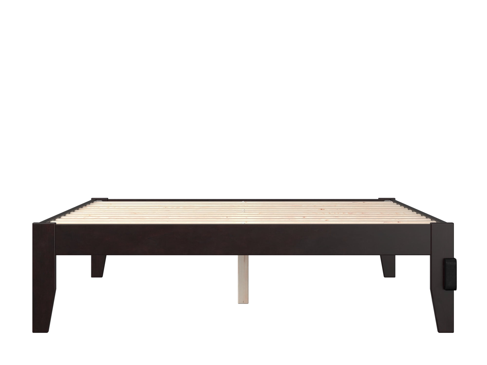 AFI Colorado 14" Wood Platform Bed Frame with 2 USB Ports, Full, Espresso