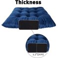 thumbnail image 2 of Cojines cuadrados de algodón para sillas, 16.0 x 16.0 in, cojines para asientos de interior, almohadas con lazos (azul oscuro), 2 of 5