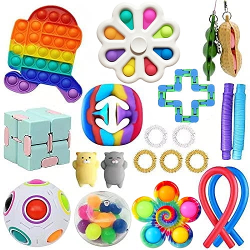 21 Pcs Pack Fidget Sensory Toy Set Stress Relief Toys Autism Anxiety Relief 