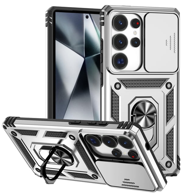 TYJKeJi Case with Holder Stander Kickstand Drop Resistant Shockproof Case For Samsung Galaxy S25 Ultra