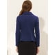 thumbnail image 4 of Blazer informal estilo peplum con botones y cuello de Peter Pan para mujer Azul oscuro M, 4 of 5