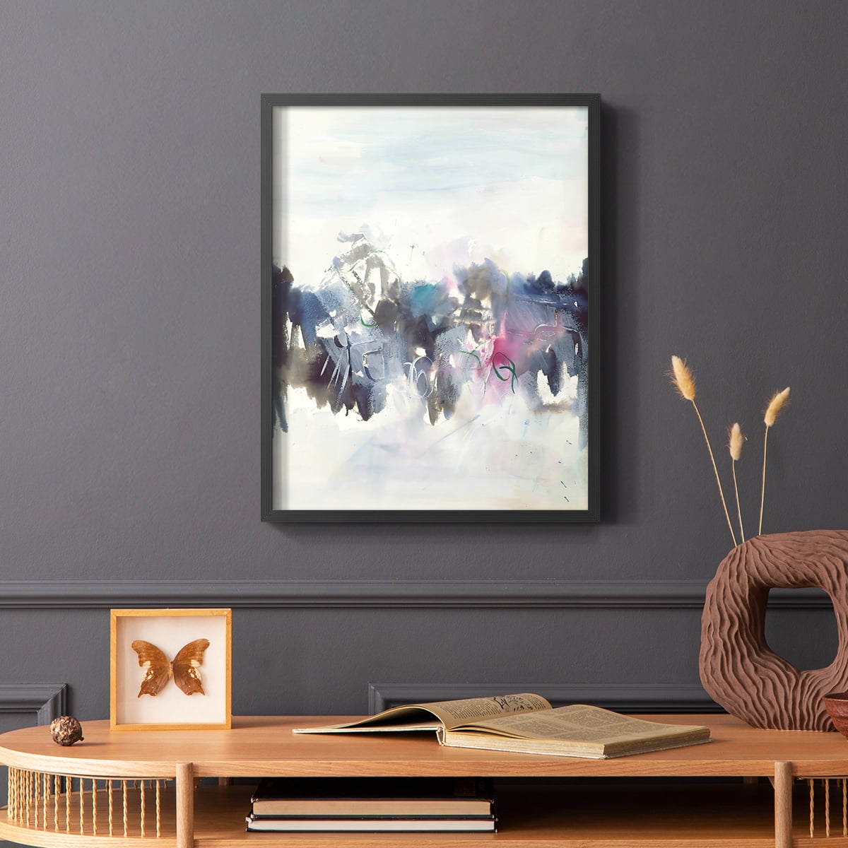 Birds II Framed Print in Black Solid Wood Framed Print No Nail Hanging