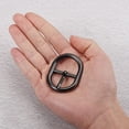 thumbnail image 4 of Metal Rodillo Hebilla, 5uds 1 Pulgadas Único Diente Cinturón Hebilla Ovalado Central Barra Hebillas para Cuero Artesanía Accesorios, Oscuro Gris, 4 of 7