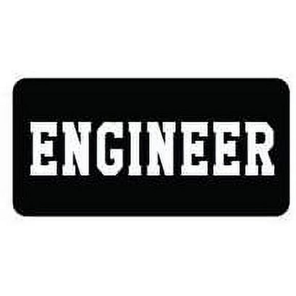 Pair of Engineer funny hard hat/helmet vinyl decal sticker