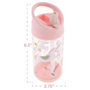Stephen Joseph, Kids Flip Top Water Bottle, 10oz BPA Free, Unisex Water Bottle, Butterfly