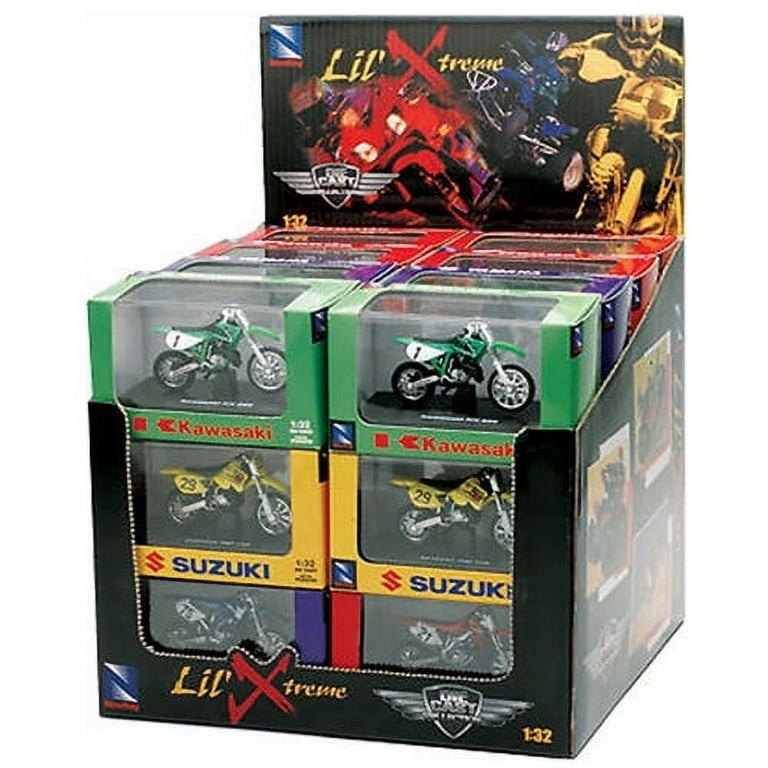 New Ray Toys 1 32 Scale Die Cast Dirt Bike Models Set ATV Dirtbike Assortment w Display Box Walmart