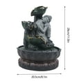 thumbnail image 2 of LED Resin Sleeping Buddha Water Fountain Ornament Waterfall Tabletop Statue, 2 of 9