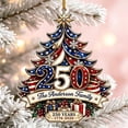 thumbnail image 5 of 250th Anniversary Christmas Ornament,Patriotic 2D Acrylic Keepsake for Christmas Tree,Car,Home Wall Commemorative Holiday Decoration(G), 5 of 6