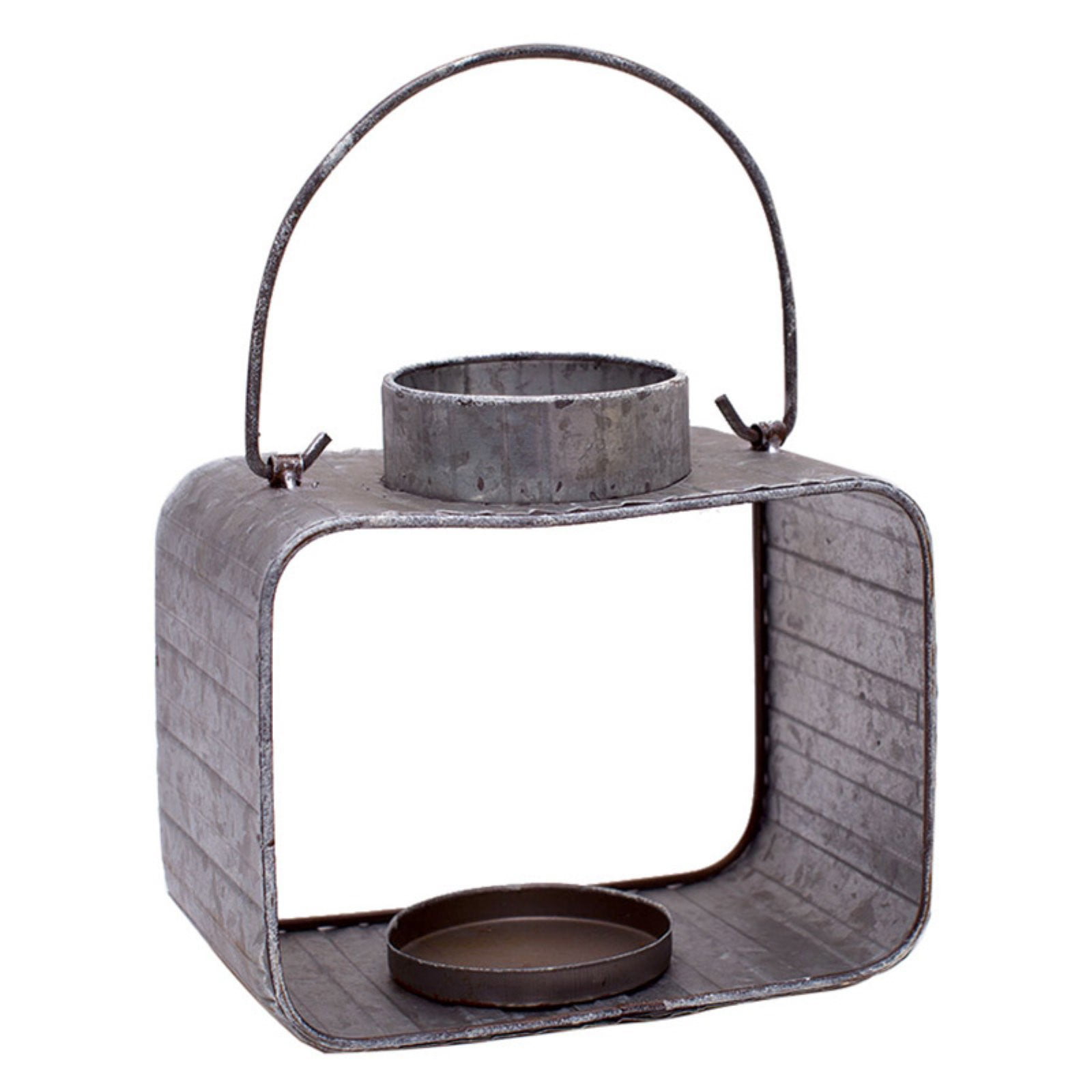 Foreside Home /& Garden Foreside Large Galvanized Candle Lantern