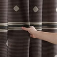 thumbnail image 4 of Seville Farmhouse Tan Polyester Bronze Striped Chocolate Cloth Classic Shower Curtain,Decorative Vintage Waterproof Printed Fabric Brown Bathroom Curtains,72" W x 72" L, 4 of 6