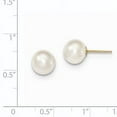 thumbnail image 2 of Beautiful 14k 8-9mm White Round Freshwater Cultured Pearl Stud Post Earrings, 2 of 2