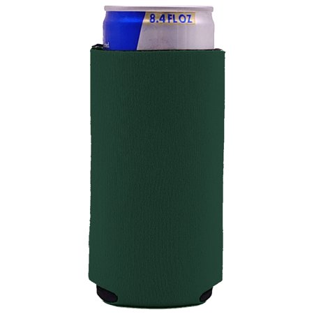 

Blank 8.4 oz. Neoprene Collapsible Mini Slim Coolie (1 Dark Green)