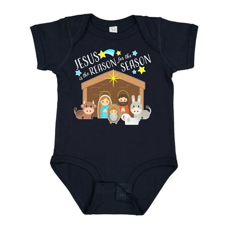 

Inktastic Jesus is the Reason for the Season Christmas Nativity Gift Baby Boy or Baby Girl Bodysuit