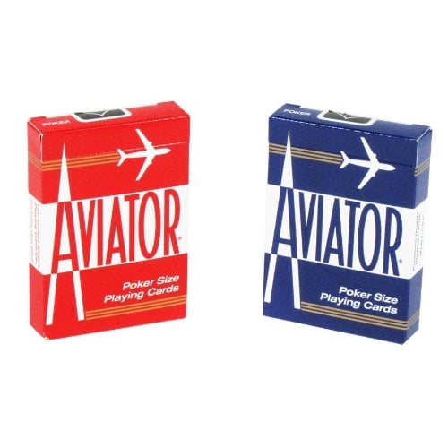 Aviator Standard Index Playing Cards - 1 Sealed Red Deck and 1 Sealed Blue  Deck #1000906