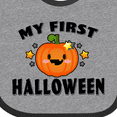 thumbnail image 4 of Inktastic My First Halloween with Pumpkin and Stars Boys or Girls Baby Bib, 4 of 4
